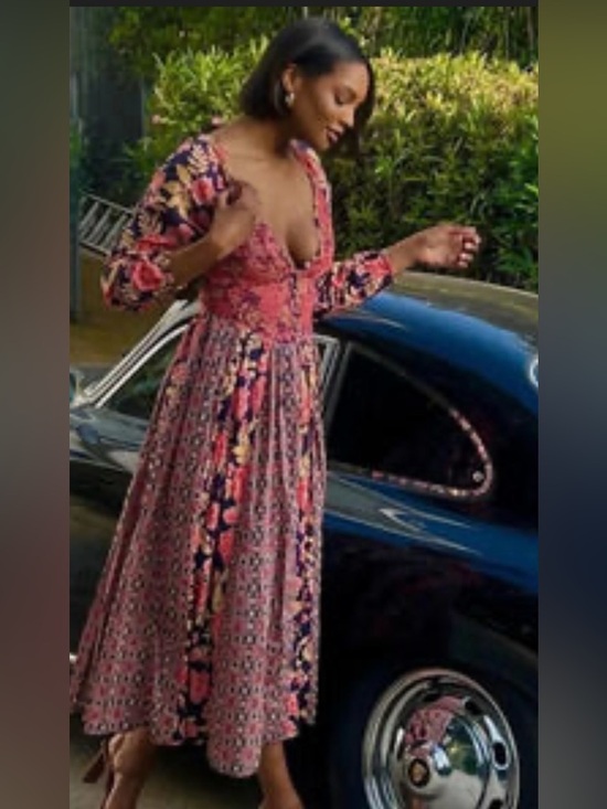 Free People Dresses & Skirts - NWT FREE PEOPLE A New Way Maxi Dress Navy Combo Pink S
